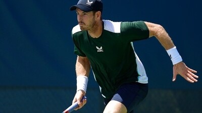 Andy Murray returned to the court on Sunday as he showed positive signs during his training at the Cincinnati Masters Andy Murray returned to the court on Sunday as he showed positive signs during his training at the Cincinnati Masters