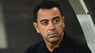Barcelona manager Xavi Hernandez received a red card against Getafe. (AFP) Barcelona manager Xavi Hernandez received a red card against Getafe. (AFP)