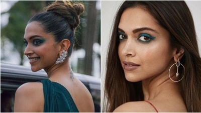 Go bold like Deepika by adding the green shade to your makeup look for Independence Day. You can either smudge the eye shadow on your upper and lower eyelid to create a wing-like shape in the first picture or create the second look with green eyeliner to make a bold wing and underline your lower eyelids. Give the finishing touch with darkened brows, rouge, highlighter, and glossy mocha brown lip shade. (Instagram) Go bold like Deepika by adding the green shade to your makeup look for Independence Day. You can either smudge the eye shadow on your upper and lower eyelid to create a wing-like shape in the first picture or create the second look with green eyeliner to make a bold wing and underline your lower eyelids. Give the finishing touch with darkened brows, rouge, highlighter, and glossy mocha brown lip shade. (Instagram)