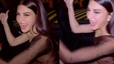 Jacqueline Fernandez shared another video from her New York trip, where she was seen in the backseat of a car alongside her sister as they went for a night out together. Jacqueline wore a brown dress. Jacqueline Fernandez shared another video from her New York trip, where she was seen in the backseat of a car alongside her sister as they went for a night out together. Jacqueline wore a brown dress. 