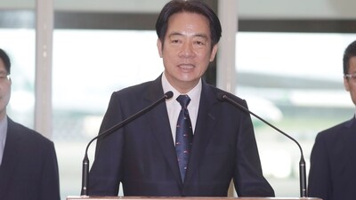 Taiwanese Vice President William Lai speaks before leaving for Paraguay at Taoyuan International Airport in Taoyuan, Taiwan. (AP) Taiwanese Vice President William Lai speaks before leaving for Paraguay at Taoyuan International Airport in Taoyuan, Taiwan. (AP)