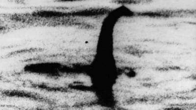 This famous photo shows a shadowy shape that some people say is a the Loch Ness monster in Scotland, later debunked as a hoax. (AP) This famous photo shows a shadowy shape that some people say is a the Loch Ness monster in Scotland, later debunked as a hoax. (AP)