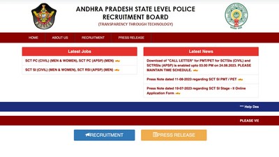 AP Police SI hall ticket 2023 for PET/PMT released on slprb.ap.gov.in AP Police SI hall ticket 2023 for PET/PMT released on slprb.ap.gov.in