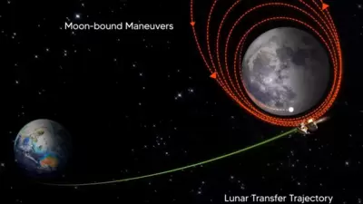 Chandrayaan-3 is inching closer to the Moon with the next lunar orbital manoeuver between 11:30am to 12:30am IST on Monday. (ISRO) Chandrayaan-3 is inching closer to the Moon with the next lunar orbital manoeuver between 11:30am to 12:30am IST on Monday. (ISRO)
