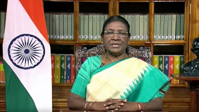 President Droupadi Murmu addresses the nation on the eve of 77th Independence Day.