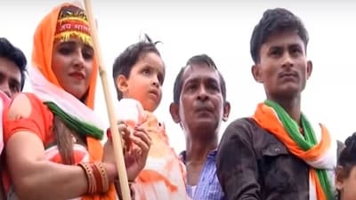 Seema Haider and Sachin Meena join the 'Har Ghar Tiranga' celebrations at their residence in Uttar Pradesh's Great Noida Seema Haider and Sachin Meena join the 'Har Ghar Tiranga' celebrations at their residence in Uttar Pradesh's Great Noida