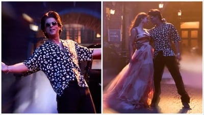 Shah Rukh Khan and Nayanthara in a still from Jawan song Chaleya.