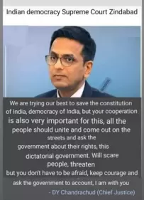 Viral social media post that falsely quoted CJI Chandrachud Viral social media post that falsely quoted CJI Chandrachud