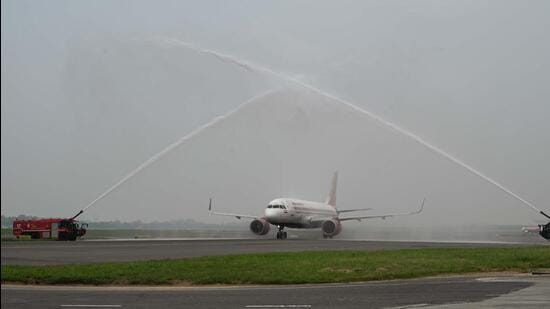 The latest development comes after aviation minister Jyotiraditya Scindia and home minister Amit Shah conducted a review of airport capacity expansion on July 15. (Hindustan Times)