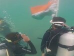 Snapshot of Indian Coast Guard hoisting the flag. Snapshot of Indian Coast Guard hoisting the flag.