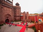 Red Fort during Prime Minister Narendra Modi's address on the country's 77th Independence Day, in New Delhi.