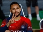 Neymar before the start of a match 