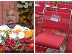 Kharge's chair marked at the Red Fort Independence Day event remained empty on Tuesday. Kharge's chair marked at the Red Fort Independence Day event remained empty on Tuesday.