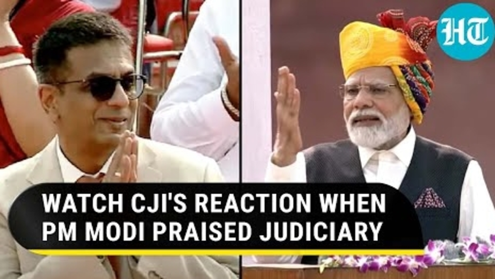 Modi Hand Folded CJI DY Chandrachud's Folded Hand Gesture After PM Modi's Word Of ...