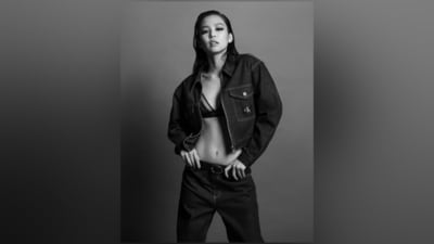 Meanwhile, BLACKPINK'S Jennie also shot for the Calvin Klein fall campaign in their denim wear collection. The vignette shows her in a cropped denim jacket, matching jeans, and a sheer bralette. (Instagram/@calvinklein) Meanwhile, BLACKPINK'S Jennie also shot for the Calvin Klein fall campaign in their denim wear collection. The vignette shows her in a cropped denim jacket, matching jeans, and a sheer bralette. (Instagram/@calvinklein)