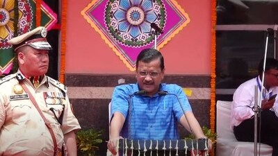 Delhi chief minister delivering Independence Day 2023 speech on Tuesday.