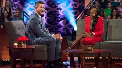 Host Jesse Palmer and "The Bachelorette" star Charity Lawson in "The Men Tell All" episode. ABC Host Jesse Palmer and "The Bachelorette" star Charity Lawson in "The Men Tell All" episode. ABC