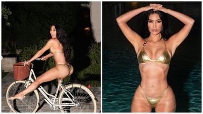Kim Kardashian had a full photoshoot at the pool. Kim Kardashian had a full photoshoot at the pool.