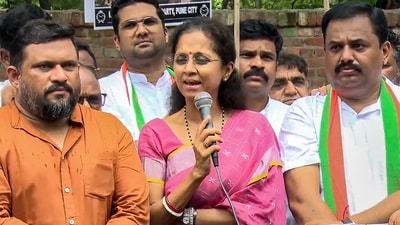 NCP leader Supriya Sule. (PTI) NCP leader Supriya Sule. (PTI)