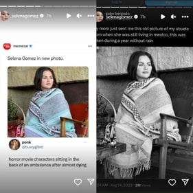 Selena shared screenshots on Instagram. Selena shared screenshots on Instagram.