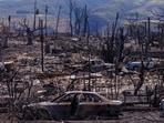 Fire damage is shown in the Wahikuli Terrace neighborhood in the fire ravaged town of Lahaina on the island of Maui in Hawaii, U.S., August 15, 2023.  REUTERS/Mike Blake     TPX IMAGES OF THE DAY