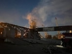Russia-Ukraine War: A view of a damaged building, Russia-Ukraine War: A view of a damaged building,