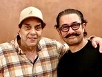 Dharmendra with Aamir Khan. Dharmendra with Aamir Khan.