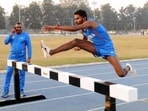 File photo of Avinash Sable during his training session at NIS Patiala.