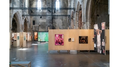 An installation view of the Louis Roederer Foundation Discovery Award exhibition at the 54th Rencontres d’Arles photography festival. This cohort of artists in the show is bound by this notion of shifting perception and photography’s potential to embody meaning beyond what it apparently displays. By harnessing the inherent ambiguity of the image, they present alternative visions of what surrounds us, while also nudging us to interrogate our expectations of the photograph itself. (Adrien Limousin) An installation view of the Louis Roederer Foundation Discovery Award exhibition at the 54th Rencontres d’Arles photography festival. This cohort of artists in the show is bound by this notion of shifting perception and photography’s potential to embody meaning beyond what it apparently displays. By harnessing the inherent ambiguity of the image, they present alternative visions of what surrounds us, while also nudging us to interrogate our expectations of the photograph itself. (Adrien Limousin)