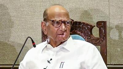 Aurangabad: NCP President Sharad Pawar during a press conference in Aurangabad, Maharashtra, Wednesday, Aug. 16, 2023. (PTI Photo) (PTI08_16_2023_000171B) (PTI) Aurangabad: NCP President Sharad Pawar during a press conference in Aurangabad, Maharashtra, Wednesday, Aug. 16, 2023. (PTI Photo) (PTI08_16_2023_000171B) (PTI)
