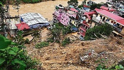 Buildings washed away in Mandi in Himachal Pradesh after torrential rains. (Reuters) Buildings washed away in Mandi in Himachal Pradesh after torrential rains. (Reuters)