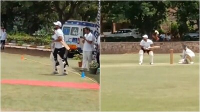 Rishabh Pant bats during a practice game. (X) Rishabh Pant bats during a practice game. (X)
