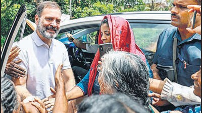 During his visit to his constituency Wayanad over the weekend, Congress leader had met Harshina KK and her family who has been battling long-term health problems due to an allegedly botched C-section at the Medical College Hospital in Kozhikode in 2017. (ANI) During his visit to his constituency Wayanad over the weekend, Congress leader had met Harshina KK and her family who has been battling long-term health problems due to an allegedly botched C-section at the Medical College Hospital in Kozhikode in 2017. (ANI)