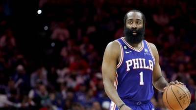 James Harden #1 of the Philadelphia 76ers dribbles against the Boston Celtics during the third quarter in game six of the Eastern Conference Semifinals (AFP) James Harden #1 of the Philadelphia 76ers dribbles against the Boston Celtics during the third quarter in game six of the Eastern Conference Semifinals (AFP)