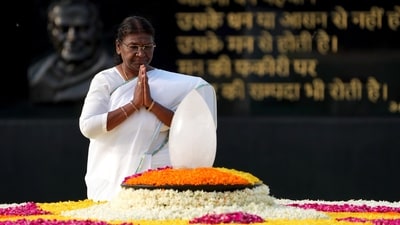 President Droupadi Murmu paid tribute to former PM Atal Bihari Vajpayee at his memorial Sadaiv Atal in New Delhi on his death anniversary. The veteran BJP leader passed away at AIIMS Hospital in Delhi on August 16 in 2018. (PTI) President Droupadi Murmu paid tribute to former PM Atal Bihari Vajpayee at his memorial Sadaiv Atal in New Delhi on his death anniversary. The veteran BJP leader passed away at AIIMS Hospital in Delhi on August 16 in 2018. (PTI)