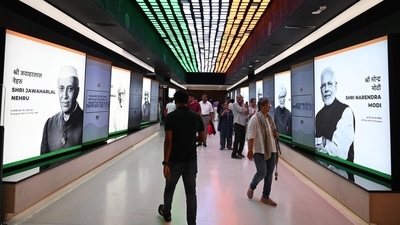 Visitors at Prime Ministers' Museum (Pradhanmantri Sangrahalaya) after the Nehru Memorial Museum and Library Society renamed as Prime Ministers' Museum and Library Society in New Delhi, India. (Arvind Yadav/ Hindustan Times) Visitors at Prime Ministers' Museum (Pradhanmantri Sangrahalaya) after the Nehru Memorial Museum and Library Society renamed as Prime Ministers' Museum and Library Society in New Delhi, India. (Arvind Yadav/ Hindustan Times)