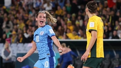 England's Ella Toone celebrates scoring a goal (REUTERS)