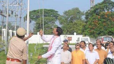 The Assam government organised the ‘Har Ghar Tiranga’ campaign to spread awareness about the importance of the tricolour flag and its pride (HT Photo) The Assam government organised the ‘Har Ghar Tiranga’ campaign to spread awareness about the importance of the tricolour flag and its pride (HT Photo)