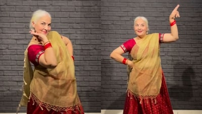 Dancing Dadi Ravi Bala Sharma tapping her feet to the song What Jhumka. (Instagram/@ravi.bala.sharma) Dancing Dadi Ravi Bala Sharma tapping her feet to the song What Jhumka. (Instagram/@ravi.bala.sharma)