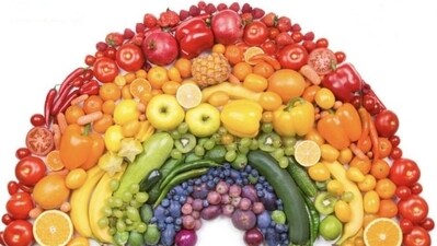 Rainbow of fruits and veggies: The colours are phytochemicals, and these are protective for the body. They boost antioxidants and help to fight free radicals. (Pinterest) Rainbow of fruits and veggies: The colours are phytochemicals, and these are protective for the body. They boost antioxidants and help to fight free radicals. (Pinterest)