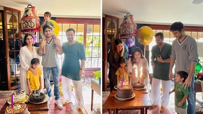 Saif Ali Khan celebrated his 53rd birthday with his family at home. Saif Ali Khan celebrated his 53rd birthday with his family at home.