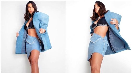 On Wednesday, Nora gave her fans a mid-week treat as she took to Instagram to upload a series of pictures, accompanied by a cute blue heart emoticon as the caption.(Instagram/@norafatehi)