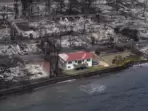 The red house in Lahaina, Maui.