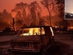 One of the hardest hit areas, nearly all the infrastructure of the town has turned to ash.