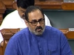 Union Minister of State for Electronics and IT Rajeev Chandrasekhar. (ANI)