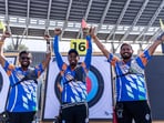 Indian men's recurve team of Dhiraj Bommadevara, Atanu Das and Tushar Shelke