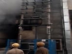 Fire breaks out in Delhi's Bawana area. Fire breaks out in Delhi's Bawana area.