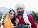 Ameesha Patel and Sunny Deol on sets of Gadar 2 in Dharamshala. Ameesha Patel and Sunny Deol on sets of Gadar 2 in Dharamshala.