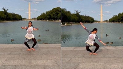 Snapshot of the woman performing Bharatanatyam. (Instagram/@Swathi Jaisankar) Snapshot of the woman performing Bharatanatyam. (Instagram/@Swathi Jaisankar)