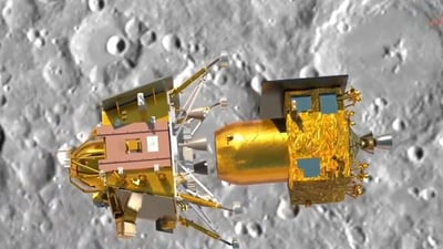 Graphical representation of both modules getting separated (ISRO)